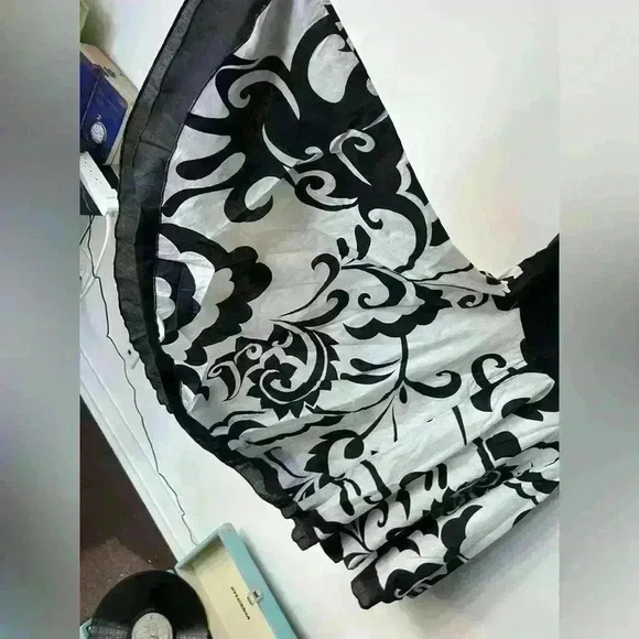 Y2K Costa Blanca Euro Summer Cotton Floral Black White Fairy Core Girl Dress XS - Picture 8 of 15